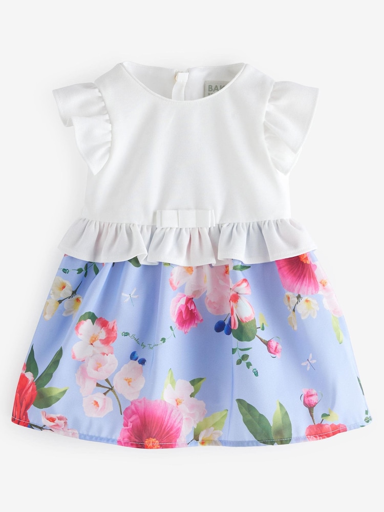 Baker by Ted Baker Blue Frilled Mockable Dress - Image 1 of 5