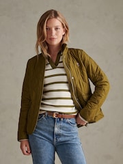 Grön - U.S. Polo Assn Diamantquiltad jacka - Bild 1 av 10