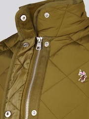 Grön - U.S. Polo Assn Diamantquiltad jacka - Bild 10 av 10