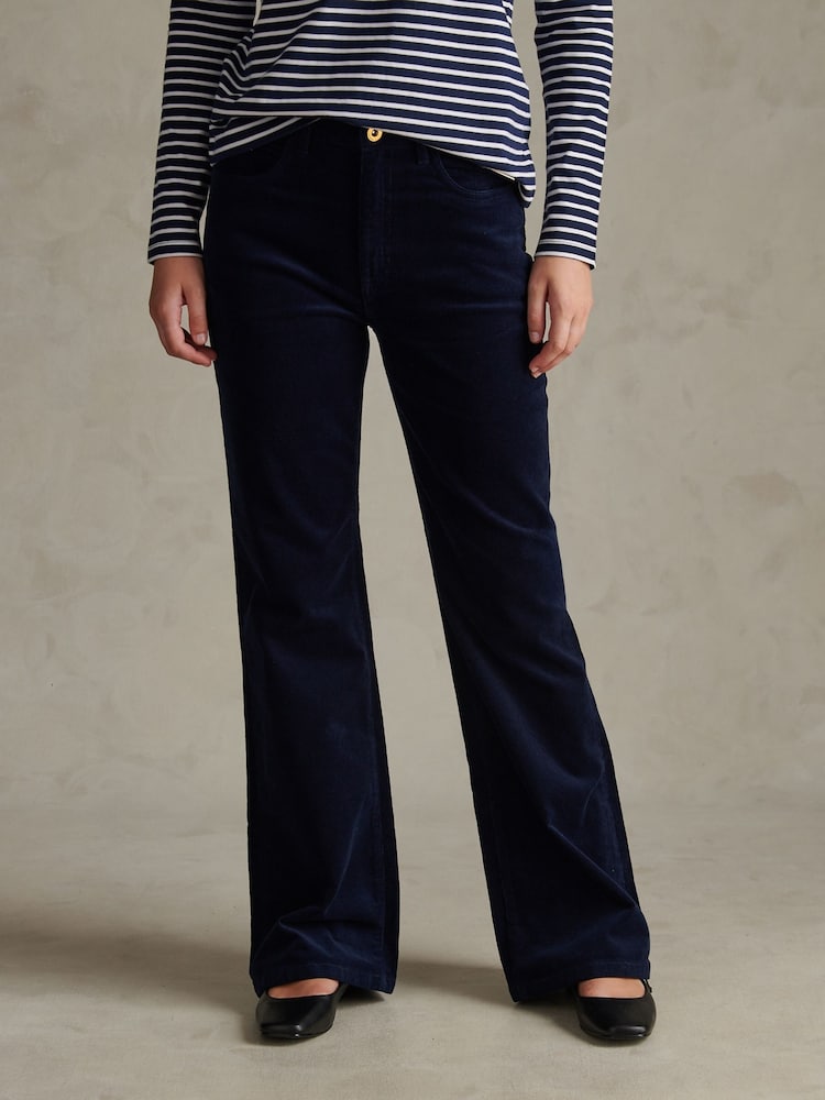 U.S. Polo Assn. Blue Baby Cord Flared Trousers - Image 1 of 7 U.S. Polo Assn. Blue Baby Cord Flared Trousers - Image 1 of 7