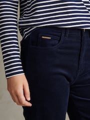U.S. Polo Assn. Blue Baby Cord Flared Trousers - Image 2 of 7