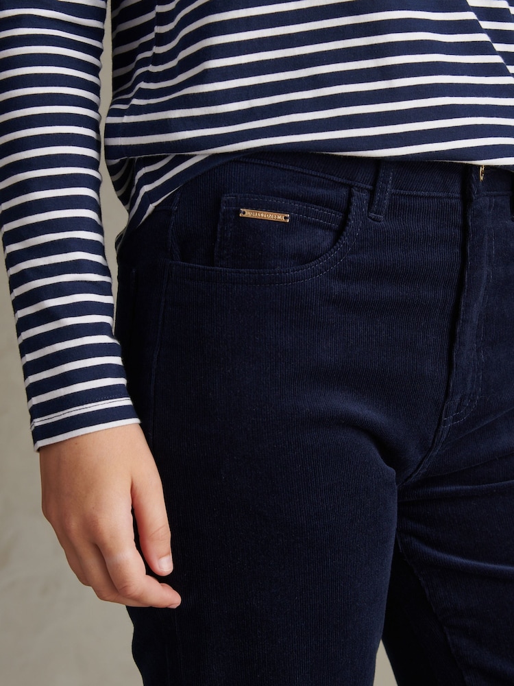 U.S. Polo Assn. Blue Baby Cord Flared Trousers - Image 2 of 7 U.S. Polo Assn. Blue Baby Cord Flared Trousers - Image 2 of 7