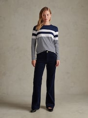 U.S. Polo Assn. Blue Baby Cord Flared Trousers - Image 3 of 7