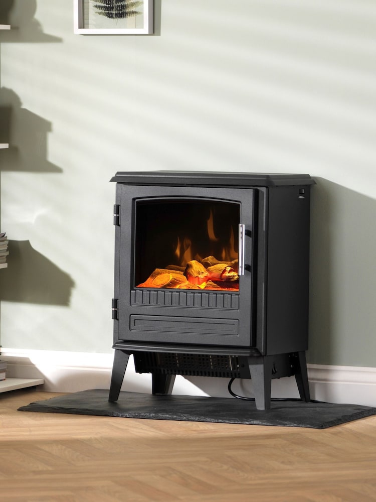 Dimplex Black Bari Optiflame 2D Flame Effect Stove - Image 1 of 8