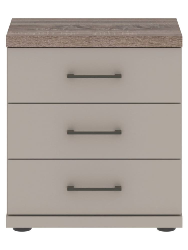 Wiemann Pebble Grey Truro 3 Drawer Bedside - Image 2 of 2