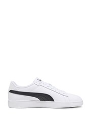 Puma White Black Smash 3.0 L Trainers - Image 1 of 8