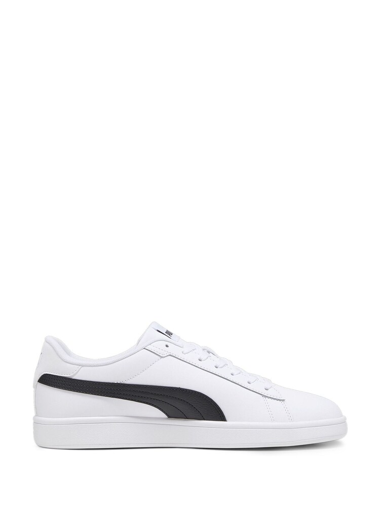 Puma White Black Smash 3.0 L Trainers - Image 1 of 8