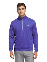 adidas Golf Blue Core Lightweight Quarter-Zip Sweatshirt - Image 1 of 6