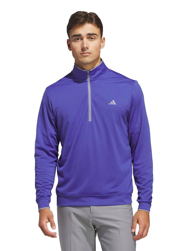 adidas Golf Blue Core Lightweight Quarter-Zip Sweatshirt - Image 1 of 6