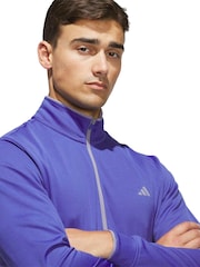 adidas Golf Blue Core Lightweight Quarter-Zip Sweatshirt - Image 4 of 6