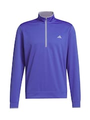 adidas Golf Blue Core Lightweight Quarter-Zip Sweatshirt - Image 6 of 6