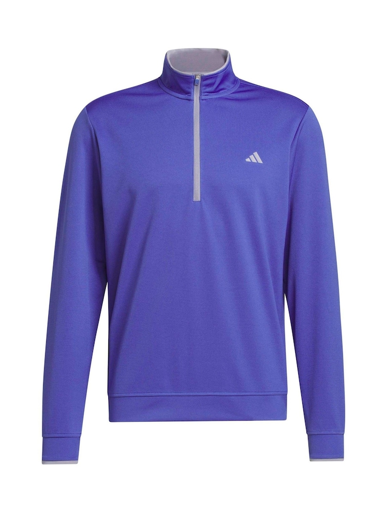 adidas Golf Blue Core Lightweight Quarter-Zip Sweatshirt - Image 6 of 6