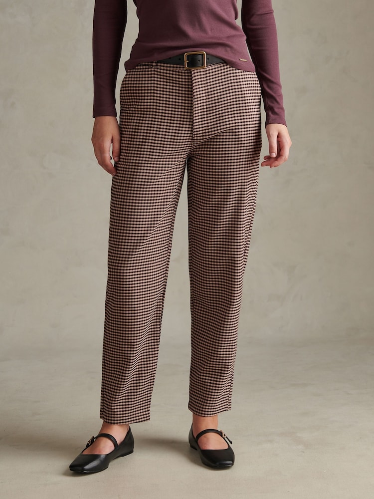 U.S. Polo Assn. Brown Check Tapered Trousers - Image 1 of 7 U.S. Polo Assn. Brown Check Tapered Trousers - Image 1 of 7