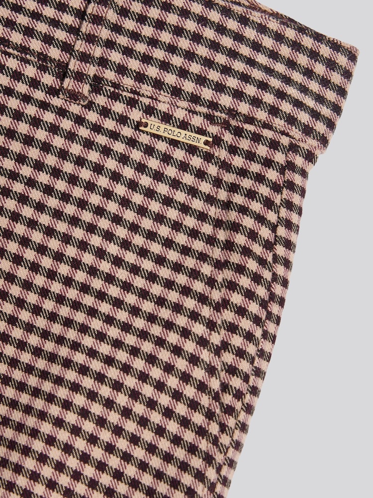U.S. Polo Assn. Brown Check Tapered Trousers - Image 7 of 7 U.S. Polo Assn. Brown Check Tapered Trousers - Image 7 of 7