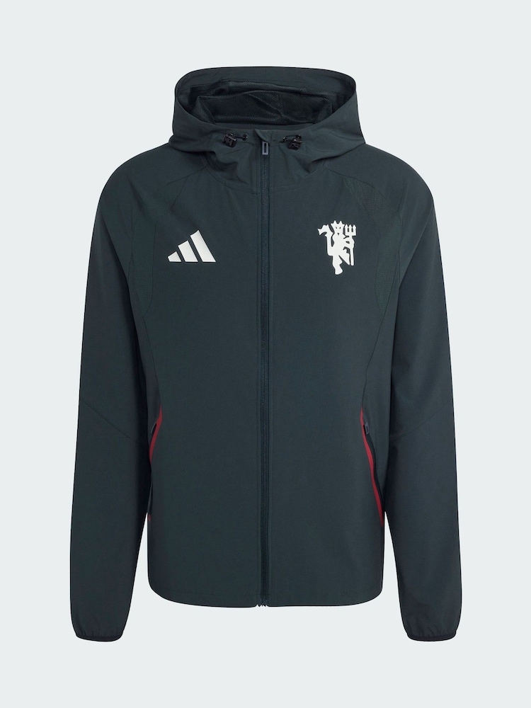 adidas Manchester United Tiro Travel užtrauktuku dengta striukė vėjui - 5 paveikslėlis iš 5