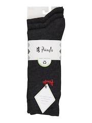 Pringle Grey Classic Bamboo  3 Pack Socks - Image 4 of 5