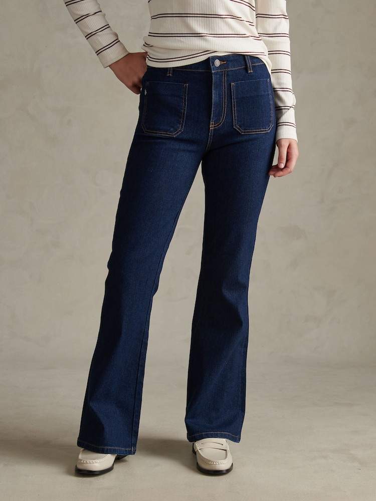 U.S. Polo Assn Blue Pocket Front Flared Jeans - Image 1 of 10
