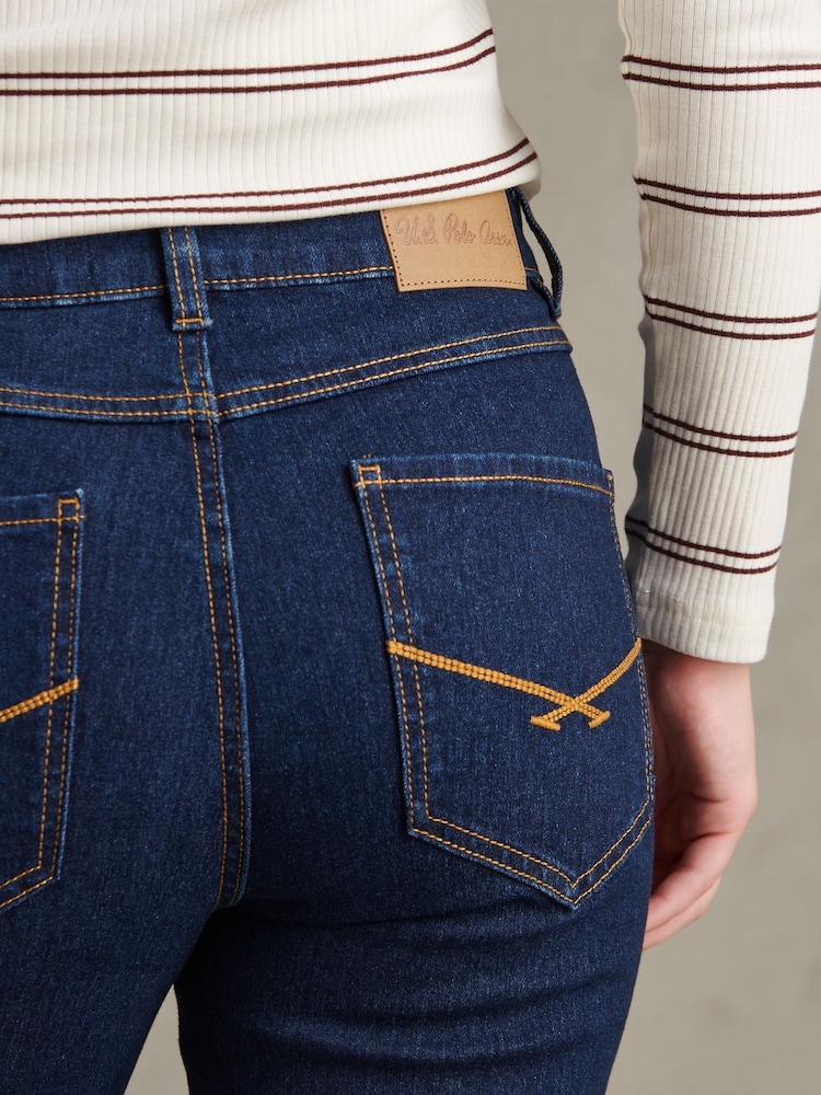 U.S. Polo Assn Blue Pocket Front Flared Jeans - Image 2 of 10