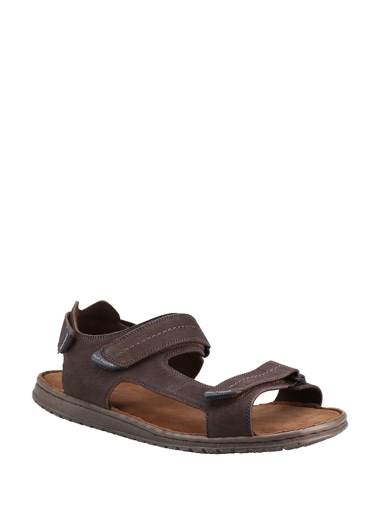 Hush Puppies Brown Neville Qtr Strap Sandals - Image 2 of 4
