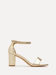 Linzi Gold Franki Open Toe Block Heels - Image 2 of 5