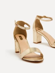 Linzi Gold Franki Open Toe Block Heels - Image 4 of 5