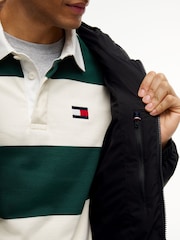 Tommy Hilfiger Black Logo Patch Down Hooded Puffer Jacket - Image 4 of 5