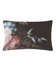 Graham & Brown Black Hague Fleurs 100% Cotton Duvet Cover and Pillowcase Set - Image 6 of 7