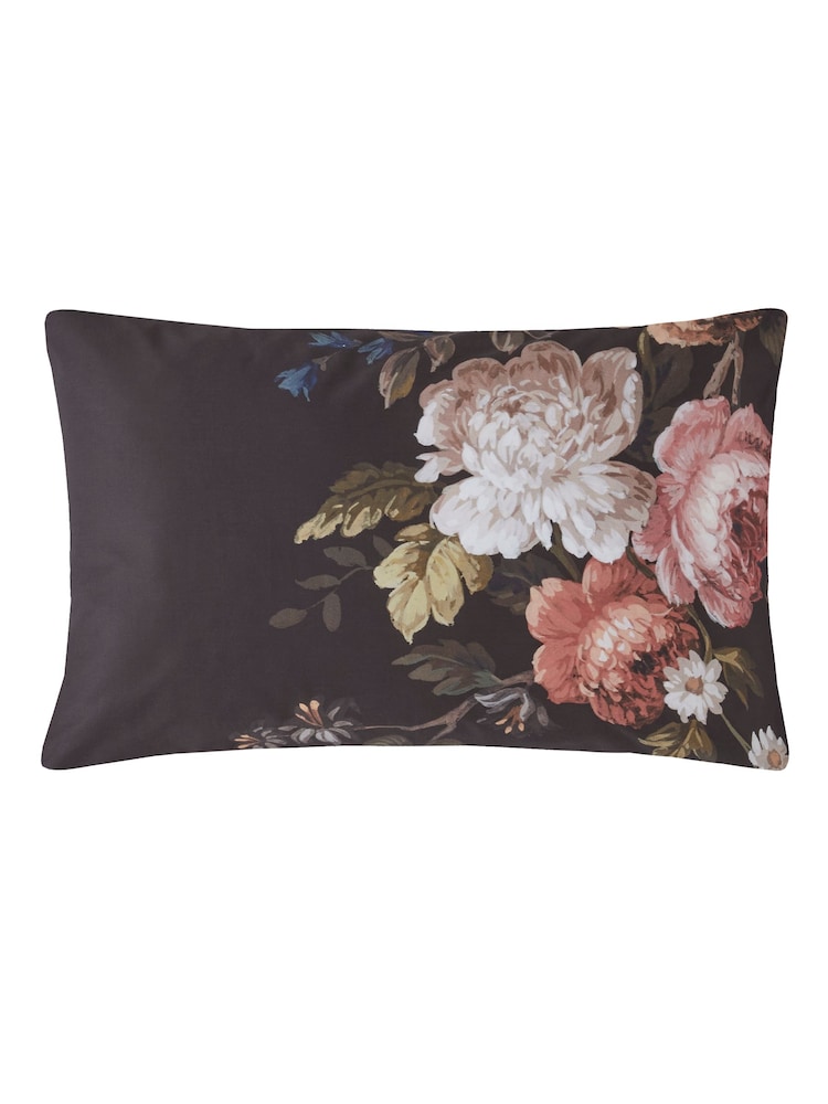 Graham & Brown Black Hague Fleurs 100% Cotton Duvet Cover and Pillowcase Set - Image 7 of 7