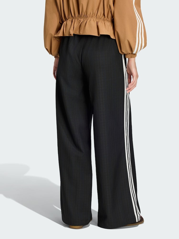 adidas Originals Black Loose Check Track Joggers - Image 2 of 5 adidas Originals Black Loose Check Track Joggers - Image 2 of 5