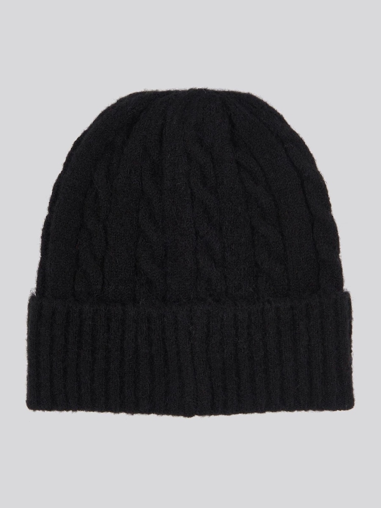 U.S. Polo Assn Black Signature Cable Knit Beanie - Image 2 of 3