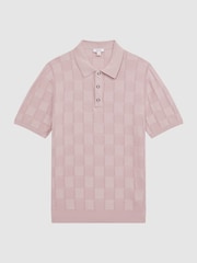 Reiss Soft Pink Blaze Cotton Press-Stud Polo T-Shirt - Image 2 of 5