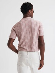 Reiss Soft Pink Blaze Cotton Press-Stud Polo T-Shirt - Image 5 of 5