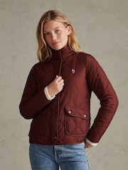 U.S. Polo Assn. Brown Diamond Quilted Jacket - Image 5 of 10