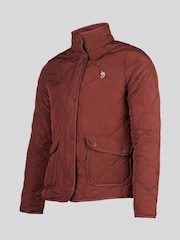 U.S. Polo Assn. Brown Diamond Quilted Jacket - Image 8 of 10
