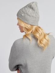 U.S. Polo Assn Grey Signature Cable Knit Beanie - Image 2 of 8