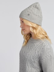 U.S. Polo Assn Grey Signature Cable Knit Beanie - Image 3 of 8