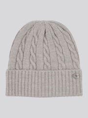 U.S. Polo Assn Grey Signature Cable Knit Beanie - Image 5 of 8