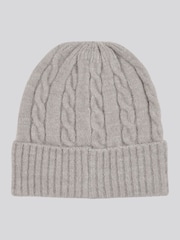 U.S. Polo Assn Grey Signature Cable Knit Beanie - Image 6 of 8