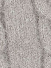 U.S. Polo Assn Grey Signature Cable Knit Beanie - Image 8 of 8