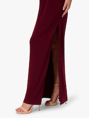 Adrianna Papell Red Studio Jersey Embellished Gown - Image 5 of 6