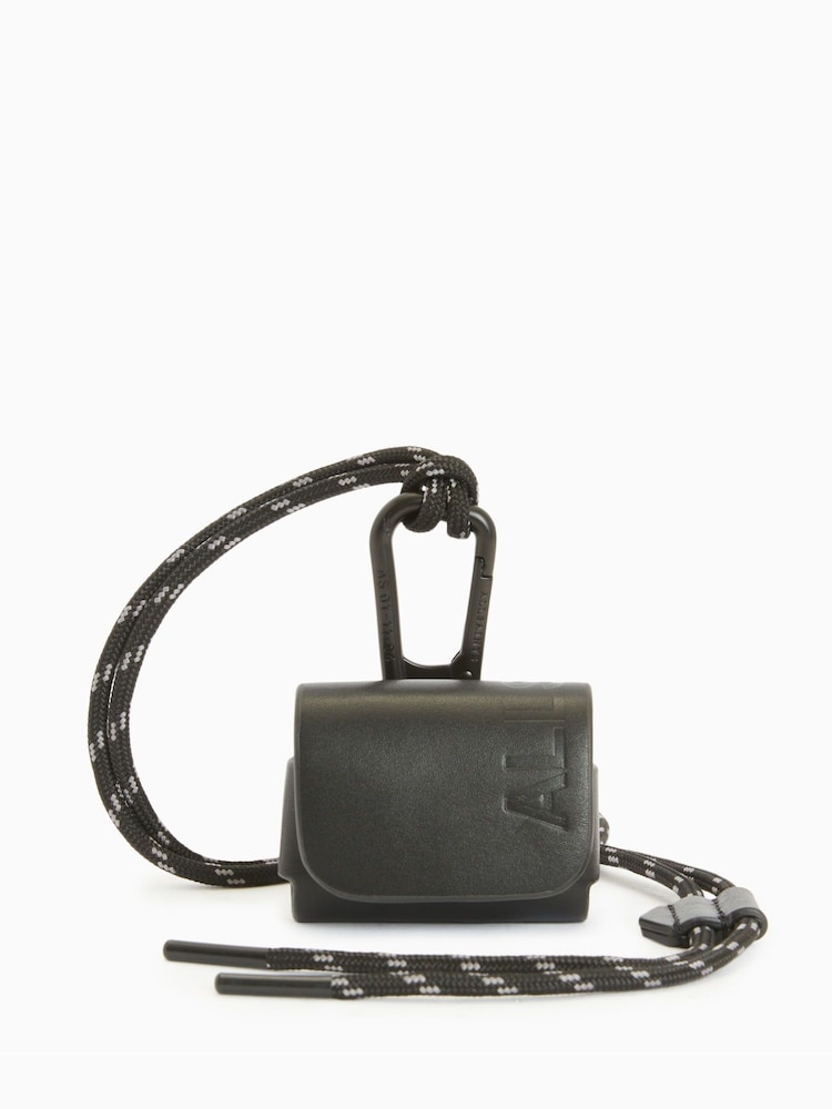AllSaints Black Airpod Case Lanyard - Image 1 of 5