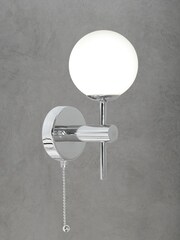 Searchlight Chrome Broadway Wall Bracket With Opal Glass - Image 1 of 3