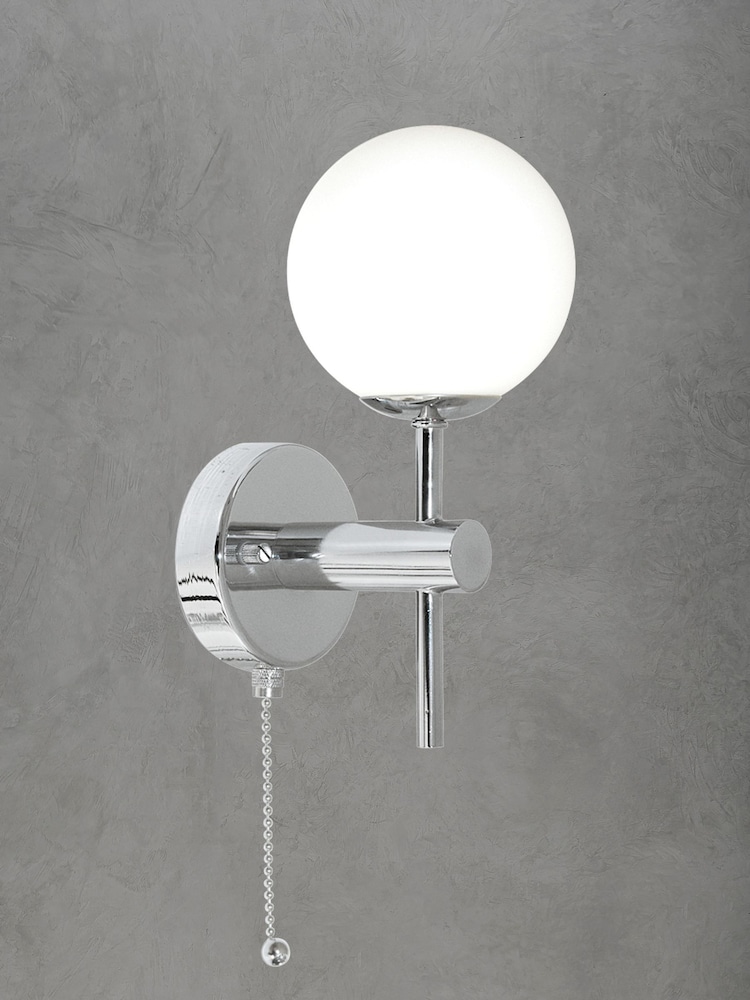 Searchlight Chrome Broadway Wall Bracket With Opal Glass - Image 1 of 3
