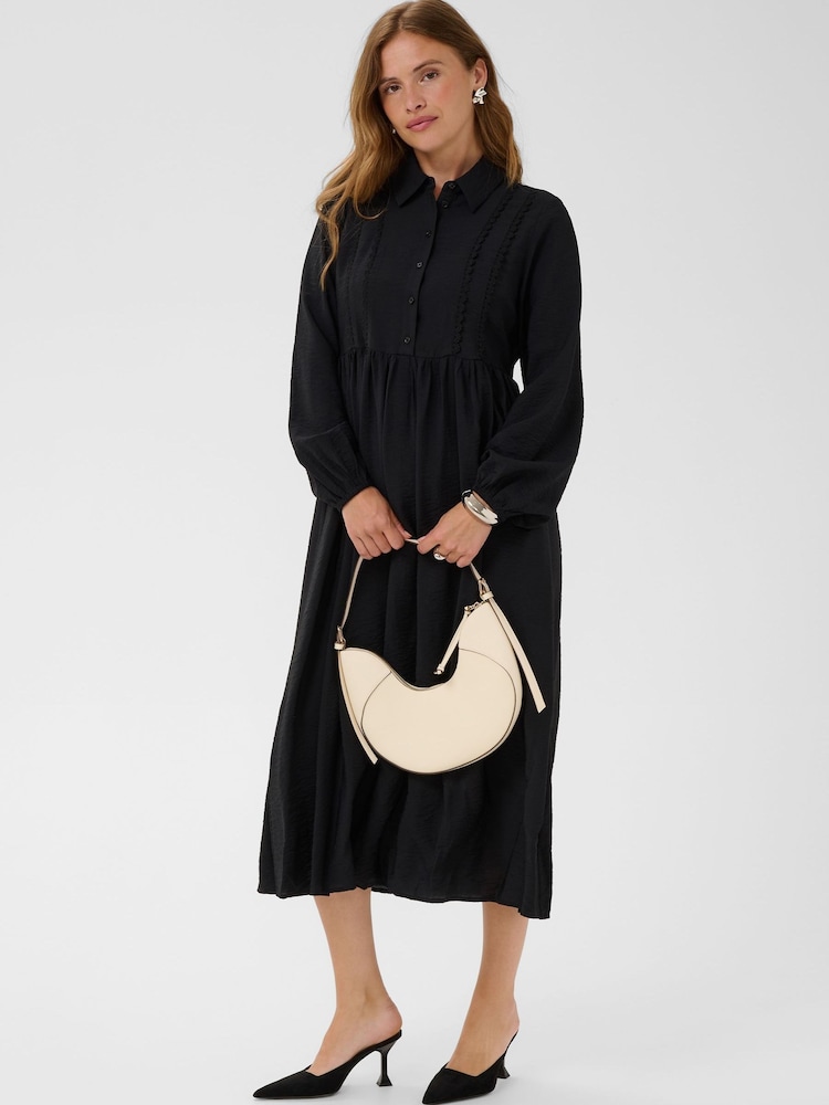 Kaffe Black KAgilda Balloon Sleeve Shirt Dress - Image 1 of 6 Kaffe Black KAgilda Balloon Sleeve Shirt Dress - Image 1 of 6