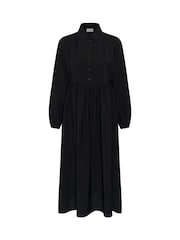 Kaffe Black KAgilda Balloon Sleeve Shirt Dress - Image 5 of 6