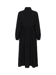 Kaffe Black KAgilda Balloon Sleeve Shirt Dress - Image 6 of 6