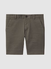 Reiss Khaki Wicket 4-9 yrs Casual Chino Shorts - Image 2 of 6