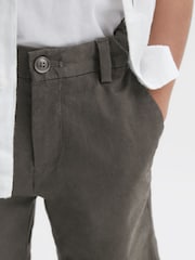 Reiss Khaki Wicket 4-9 yrs Casual Chino Shorts - Image 4 of 6