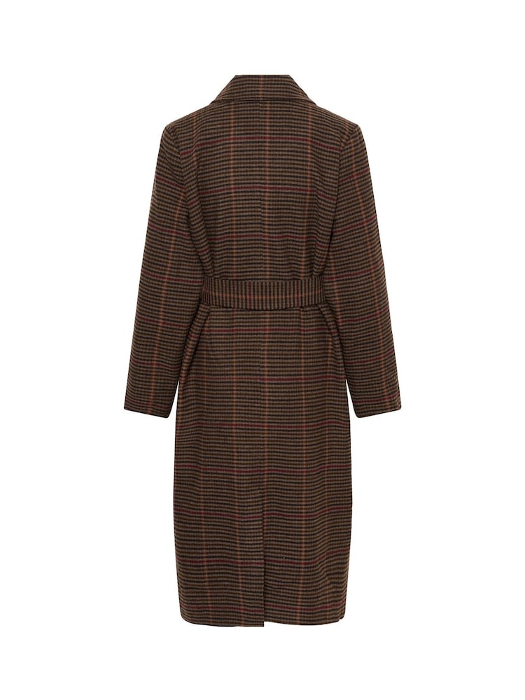 Kaffe Brown Tailored Longline Belted Overcoat - Image 7 of 7 Kaffe Brown Tailored Longline Belted Overcoat - Image 7 of 7