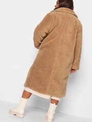 Yours Curve Natural Maxi Borg Coat - Image 3 of 5